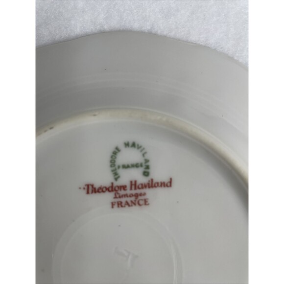 HAVILAND THEO Limoges France 6.5” Plate with Purple and Red Flowers - Picture 9 of 9